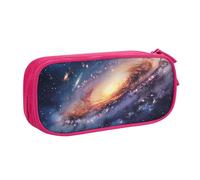 BNVSADC Universe Galaxy Outer Space Printed Pencil Case Large Pen Bag Cute Pencil Box Pouch Office School Stationery Organizer for Girls Boys, Pink