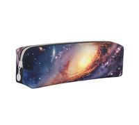 BNVSADC Universe Galaxy Outer Space Printed Pencil Case Leather Pencil Pouch Cute Stationery Pencil Pen Bag with Zipper for School Office Travel