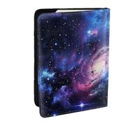 BNVSADC Universe Galaxy Star Space Printed Passport Holder Travel PU Leather Passport Cover Case Organiser for Men Women, 6.5 inch
