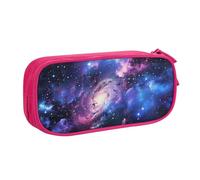 BNVSADC Universe Galaxy Star Space Printed Pencil Case Large Pen Bag Cute Pencil Box Pouch Office School Stationery Organizer for Girls Boys, Pink
