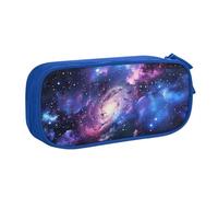 BNVSADC Universe Galaxy Star Space Printed Pencil Case Large Pen Bag Cute Pencil Box Pouch Office School Stationery Organizer for Girls Boys, Blue