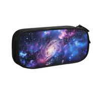 BNVSADC Universe Galaxy Star Space Printed Pencil Case Large Pen Bag Cute Pencil Box Pouch Office School Stationery Organizer for Girls Boys, Black