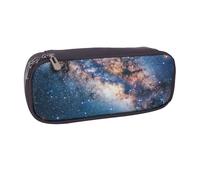 BNVSADC Universe Space Printed Leather Pencil Pen Case & Makeup Bag - Stylish Pencil Bag Stationery Organizer Pouch for School Office Travel