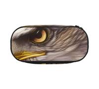 BNVSADC US Bald Eagle Printed Pencil Case Cute Pencil Bag Pen Pouch Large Stationery Organizer Makeup Bag for Teen Boys Girls School Students Office