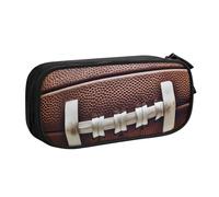 BNVSADC US Football Laces Printed Pencil Case Large Pen Bag Cute Pencil Box Pouch Office School Stationery Organizer for Girls Boys, Black