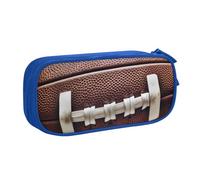 BNVSADC US Football Laces Printed Pencil Case Large Pen Bag Cute Pencil Box Pouch Office School Stationery Organizer for Girls Boys, Blue