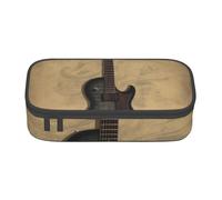 BNVSADC Vintage Musical Guitar Printed Pencil Case Cute Pencil Box Bag Pen Pouch Office School Stationery Organizer for School Travel Work