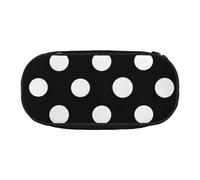 BNVSADC White Dot Pattern Printed Pencil Case Cute Pencil Bag Pen Pouch Large Stationery Organizer Makeup Bag for Teen Boys Girls School Students Office
