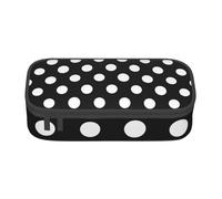 BNVSADC White Dot Pattern Printed Pencil Case Cute Pencil Box Bag Pen Pouch Office School Stationery Organizer for School Travel Work