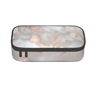 BNVSADC White Marble Rose Gold Printed Pencil Case Cute Pencil Box Bag Pen Pouch Office School Stationery Organizer for School Travel Work