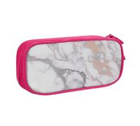 BNVSADC White Marble Rose Gold Printed Pencil Case Large Pen Bag Cute Pencil Box Pouch Office School Stationery Organizer for Girls Boys, Pink