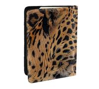 BNVSADC Wild Leopard Animal Printed Passport Holder Travel PU Leather Passport Cover Case Organiser for Men Women, 6.5 inch