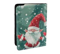 BNVSADC Xmas Funny Gnome Printed Passport Holder Travel PU Leather Passport Cover Case Organiser for Men Women, 6.5 inch