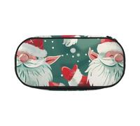BNVSADC Xmas Funny Gnome Printed Pencil Case Cute Pencil Bag Pen Pouch Large Stationery Organizer Makeup Bag for Teen Boys Girls School Students Office