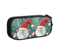 BNVSADC Xmas Funny Gnome Printed Pencil Case Large Pen Bag Cute Pencil Box Pouch Office School Stationery Organizer for Girls Boys, Black