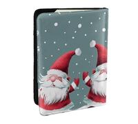 BNVSADC Xmas Funny Gnomes Printed Passport Holder Travel PU Leather Passport Cover Case Organiser for Men Women, 6.5 inch