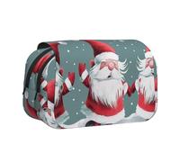 BNVSADC Xmas Funny Gnomes Printed Print Flip Top Double Layer Pencil Case - Large Capacity School Supplies Organizer for Students, Kids, Teens, Artists, Travel & Office Use