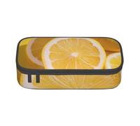 BNVSADC Yellow Lemon Printed Pencil Case Cute Pencil Box Bag Pen Pouch Office School Stationery Organizer for School Travel Work
