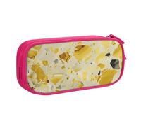 BNVSADC Yellow Marble Printed Pencil Case Large Pen Bag Cute Pencil Box Pouch Office School Stationery Organizer for Girls Boys, Pink