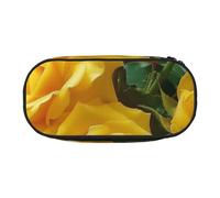 BNVSADC Yellow Roses Printed Pencil Case Cute Pencil Bag Pen Pouch Large Stationery Organizer Makeup Bag for Teen Boys Girls School Students Office