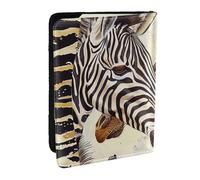 BNVSADC Zebra and Giraffe Printed Passport Holder Travel PU Leather Passport Cover Case Organiser for Men Women, 6.5 inch