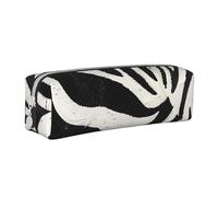BNVSADC Zebra Animal Printed Pencil Case Leather Pencil Pouch Cute Stationery Pencil Pen Bag with Zipper for School Office Travel