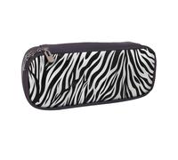 BNVSADC Zebra Print Printed Leather Pencil Pen Case & Makeup Bag - Stylish Pencil Bag Stationery Organizer Pouch for School Office Travel
