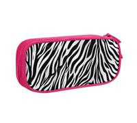 BNVSADC Zebra Print Printed Pencil Case Large Pen Bag Cute Pencil Box Pouch Office School Stationery Organizer for Girls Boys, Pink