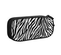BNVSADC Zebra Print Printed Pencil Case Large Pen Bag Cute Pencil Box Pouch Office School Stationery Organizer for Girls Boys, Black