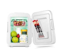 BNVXR mini fridge,Mini Fridge, 4 Liter Personal Cooler and Warmer Compact Refrigerator AC/DC for Bedroom Food Skincare Home