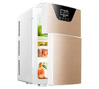 BNVXR Portable Car Freezer 20L Mini Refrigerator Mini Portable Fridge with Touch Display Double Door 12V Car Fridge Cooler Warmer Small Refrigerator for Car and Home
