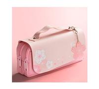 bnwent Cherry Blossom Pencil Case Cute Oxford Cloth Pencil Pouch Stationery Pencil Bag for Kids Adults School & Office,Pink
