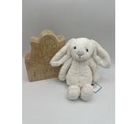 BNWT 100% Genuine Jellycat Little Bashful Cream Bunny & Hangtag Protector