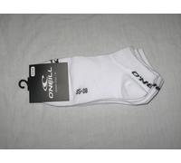 BNWT O'NEILL Cotton Rich Sneaker Trainer Socks White 3 Pairs Size 3 - 5