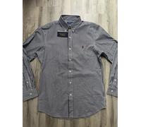 BNWT Polo Ralph Lauren Custom Fit Striped Navy White Stretch Poplin Shirt. L