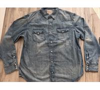 BNWT Polo Ralph Lauren Slub Denim Western Blue Size 2XL Shirt