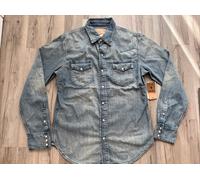 BNWT Polo Ralph Lauren Slub Denim Western Blue Size S Shirt