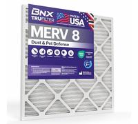 BNX TruFilter 18x30x1 Air Filter MERV 8 (4-Pack) - MADE IN USA - Dust & Pet Defense Electrostatic Pleated Air Conditioner HVAC AC Furnace Filters for Dust, Pet, Mold, Pollen MPR 600 - 700 & FPR 5