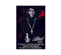 bnyesa Big L The Album Devil Son Hiphop Rapper Autograph Poster Canvas Poster Wall Art Decor Print Picture Paintings for Living Room Bedroom Decoration 12x18inch(30x45cm)