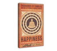 bnyesa Buddha Thousands of Candles Quote Inspirational Decorate Canvas Poster Wall Art Decor Print Picture Paintings for Living Room Bedroom Decoration 08x12inch(20x30cm)