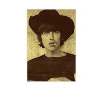 bnyesa George Poster & Harrison The Beatles Lead Guitarist Poster Canvas Poster Wall Art Decor Print Picture Paintings for Living Room Bedroom Decoration 12x18inch(30x45cm)