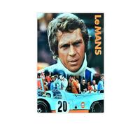 bnyesa Le Mans Steve Mcqueen 1971. Movie Poster Canvas Poster Wall Art Decor Print Picture Paintings for Living Room Bedroom Decoration 12x18inch(30x45cm)