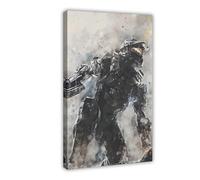 bnyesa Master Chief, Spartan Halo Universe Protagonist Poster Canvas Poster Wall Art Decor Print Picture Paintings for Living Room Bedroom Decoration 08x12inch(20x30cm)