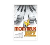 bnyesa MONTREUX JAZZ FESTIVAL '79, Jazz Music Poster Canvas Poster Wall Art Decor Print Picture Paintings for Living Room Bedroom Decoration 12x18inch(30x45cm)