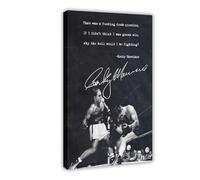 bnyesa Rocky Marciano Quotes Poster Classic Film Vintage Boxing Autographed Poster Canvas Poster Wall Art Decor Print Picture Paintings for Living Room Bedroom Decoration 16x24inch(40x60cm)