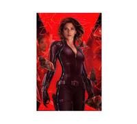 bnyesa Scarlett Johansson Actress Black Widow Movie Cover Poster Canvas Poster Wall Art Decor Print Picture Paintings for Living Room Bedroom Decoration 12x18inch(30x45cm)