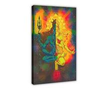 bnyesa Spiritual Art Shiva Shakti Shiva Art Lord Shiva Poster Canvas Poster Bedroom Decor Landscape Office Room Decor Gift 16x24inch(40x60cm)