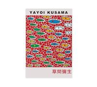 bnyesa YAYOI KUSAMA Eyes Flying In The Sky Poster Canvas Poster Wall Art Decor Print Picture Paintings for Living Room Bedroom Decoration 16x24inch(40x60cm)