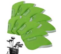 BnyHjir 12 Pieces Golf Iron Covers PU Leather Golf Iron Head Cover 13.5×7.5cm Headcover With With Transparent Window Durable Light G-olf I-ron Headcovers For All Irons Clubs Right Left Handed Golfer