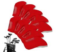BnyHjir 12 Pieces Golf Iron Covers PU Leather Golf Iron Head Cover 13.5×7.5cm Headcover With With Transparent Window Durable Light G-olf I-ron Headcovers For All Irons Clubs Right Left Handed Golfer